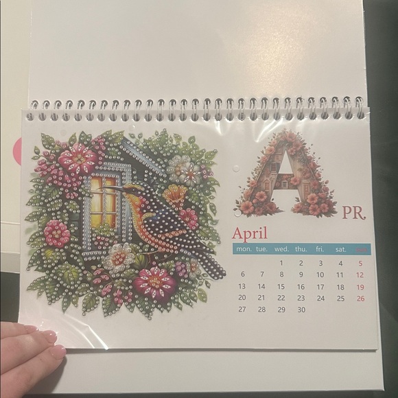 Diamond Art Desk Calendar 2026 – DIY Standing Flip Monthly Calendar For Home - Picture 6 of 14